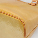 LOUIS VUITTON Monogram Vernis Houston Hand Bag Beige M91004 LV Auth BA5537-16