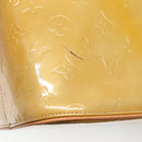 LOUIS VUITTON Monogram Vernis Houston Hand Bag Beige M91004 LV Auth BA5537-9