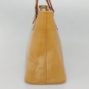LOUIS VUITTON Monogram Vernis Houston Hand Bag Beige M91004 LV Auth BA5537-4