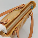 LOUIS VUITTON Monogram Vernis Houston Hand Bag Beige M91004 LV Auth BA5537-6