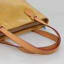 LOUIS VUITTON Monogram Vernis Houston Hand Bag Beige M91004 LV Auth BA5537-7