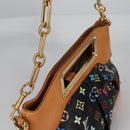 LOUIS VUITTON Monogram Multicolor Judy MM Bag 2Way Black M40256 Auth BA5540A-6