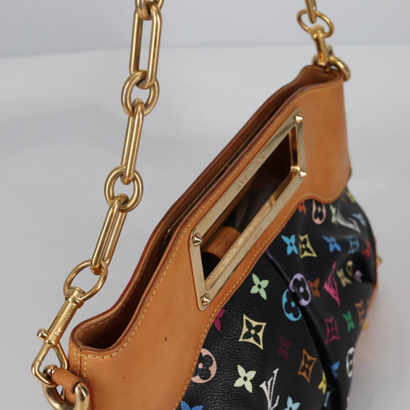 LOUIS VUITTON Monogram Multicolor Judy MM Bag 2Way Black M40256 Auth BA5540A