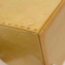 LOUIS VUITTON Monogram Vernis Bleecker Cosmetic Pouch Beige M91002 Auth BA5541-15