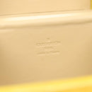 LOUIS VUITTON Monogram Vernis Bleecker Cosmetic Pouch Beige M91002 Auth BA5541-18