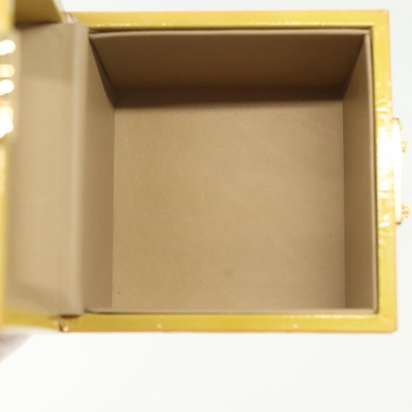 LOUIS VUITTON Monogram Vernis Bleecker Cosmetic Pouch Beige M91002 Auth BA5541