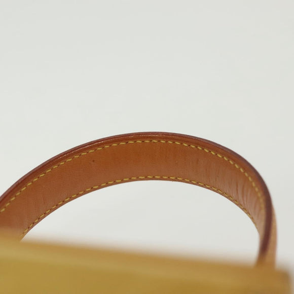 LOUIS VUITTON Monogram Vernis Bleecker Cosmetic Pouch Beige M91002 Auth BA5541