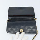 CHANEL Matelasse Chain Shoulder Bag Lamb Skin Black Gold CC Auth BA5545-18