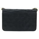 CHANEL Matelasse Chain Shoulder Bag Lamb Skin Black Gold CC Auth BA5545-3