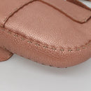 FENDI Celeria Shoulder Bag Leather Pink Silver Auth BA5547-15