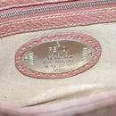 FENDI Celeria Shoulder Bag Leather Pink Silver Auth BA5547-18