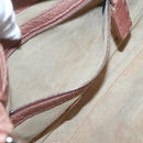 FENDI Celeria Shoulder Bag Leather Pink Silver Auth BA5547-22