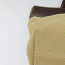 CHANEL Tote Bag Canvas Leather Beige CC Auth BA555-15