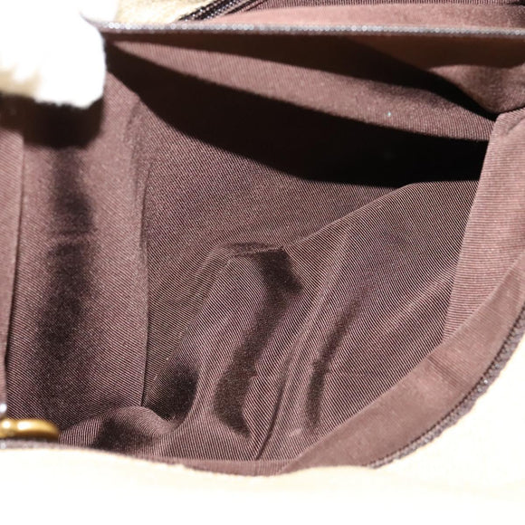 CHANEL Tote Bag Canvas Leather Beige CC Auth BA555