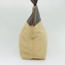 CHANEL Tote Bag Canvas Leather Beige CC Auth BA555-3