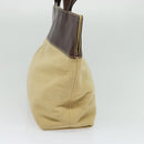 CHANEL Tote Bag Canvas Leather Beige CC Auth BA555-4