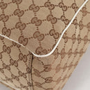 GUCCI GG Canvas Tote Bag Beige Gold 153033 Auth BA5552V-15