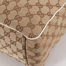 GUCCI GG Canvas Tote Bag Beige Gold 153033 Auth BA5552V-17