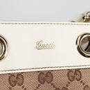 GUCCI GG Canvas Tote Bag Beige Gold 153033 Auth BA5552V-18