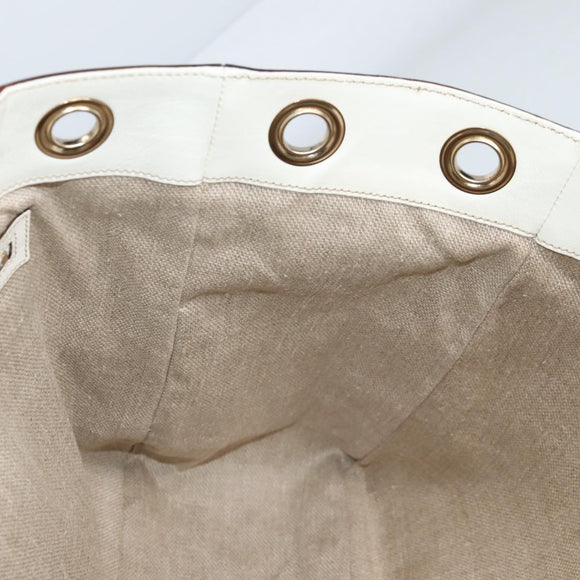 GUCCI GG Canvas Tote Bag Beige Gold 153033 Auth BA5552V