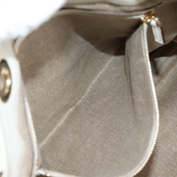 GUCCI GG Canvas Tote Bag Beige Gold 153033 Auth BA5552V