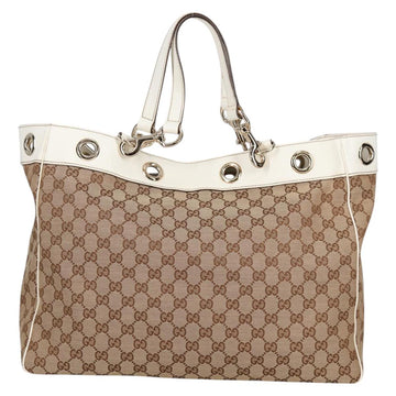 GUCCI GG Canvas Tote Bag Beige Gold 153033 Auth BA5552V - 0