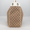 GUCCI GG Canvas Tote Bag Beige Gold 153033 Auth BA5552V-4