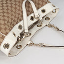 GUCCI GG Canvas Tote Bag Beige Gold 153033 Auth BA5552V-6