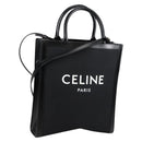 CELINE Vertical Cabas Tote Bag Canvas 2way Black Auth BA5554M-1