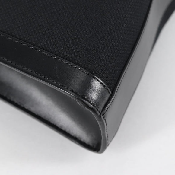 CELINE Vertical Cabas Tote Bag Canvas 2way Black Auth BA5554M