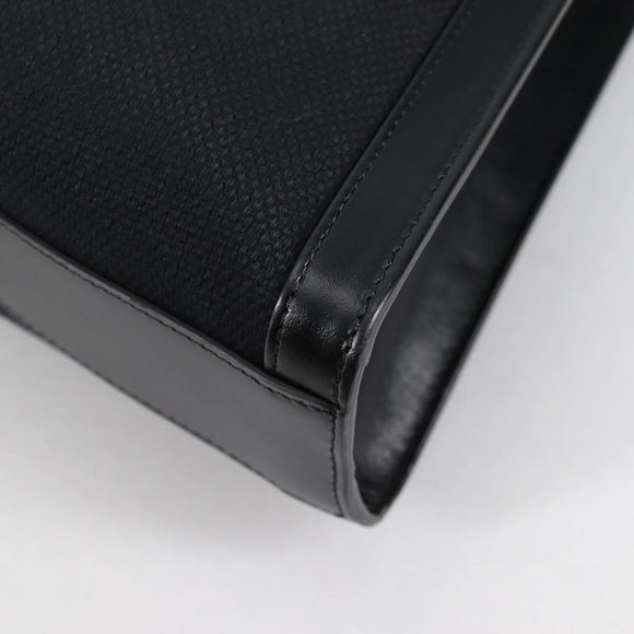 CELINE Vertical Cabas Tote Bag Canvas 2way Black Auth BA5554M