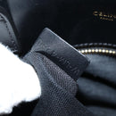 CELINE Vertical Cabas Tote Bag Canvas 2way Black Auth BA5554M-11