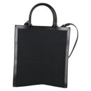 CELINE Vertical Cabas Tote Bag Canvas 2way Black Auth BA5554M-2
