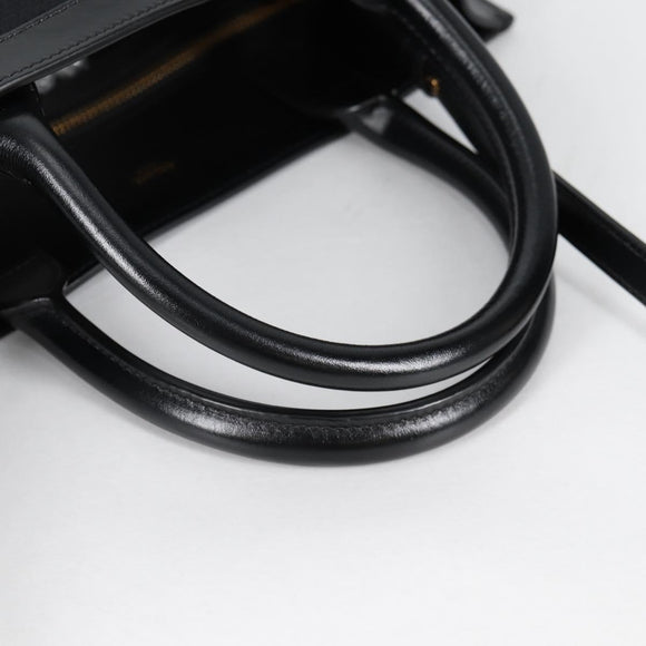 CELINE Vertical Cabas Tote Bag Canvas 2way Black Auth BA5554M