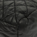 CHANEL Cococoon Hand Bag Nylon Black Silver CC Auth BA5555-16