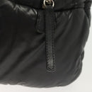 CHANEL Cococoon Hand Bag Nylon Black Silver CC Auth BA5555-17