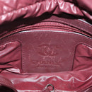CHANEL Cococoon Hand Bag Nylon Black Silver CC Auth BA5555-18