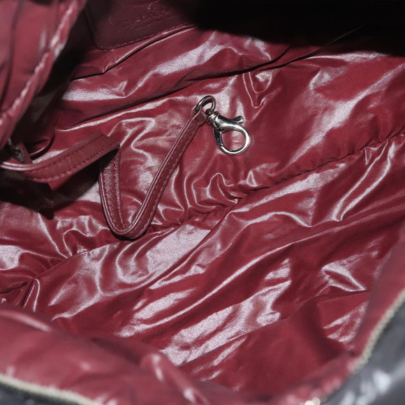 CHANEL Cococoon Hand Bag Nylon Black Silver CC Auth BA5555