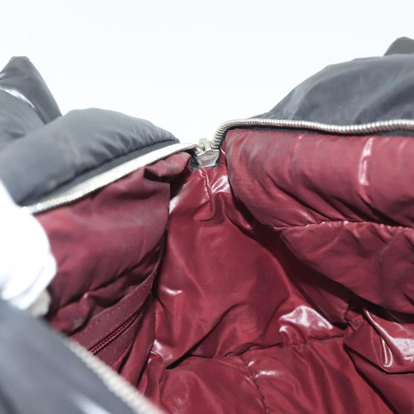 CHANEL Cococoon Hand Bag Nylon Black Silver CC Auth BA5555