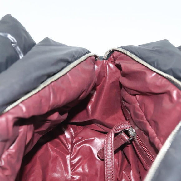 CHANEL Cococoon Hand Bag Nylon Black Silver CC Auth BA5555