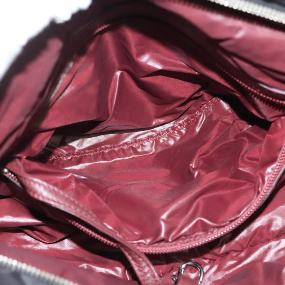 CHANEL Cococoon Hand Bag Nylon Black Silver CC Auth BA5555