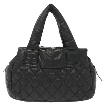 CHANEL Cococoon Hand Bag Nylon Black Silver CC Auth BA5555 - 0
