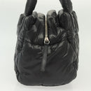 CHANEL Cococoon Hand Bag Nylon Black Silver CC Auth BA5555-4