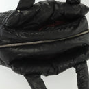 CHANEL Cococoon Hand Bag Nylon Black Silver CC Auth BA5555-6
