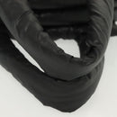 CHANEL Cococoon Hand Bag Nylon Black Silver CC Auth BA5555-7