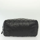 CHANEL Cococoon Hand Bag Nylon Black Silver CC Auth BA5555-5