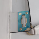 VALENTINO Candy Studs Hand Bag Leather 2way White Gold Auth BA5556-24