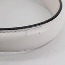 VALENTINO Candy Studs Hand Bag Leather 2way White Gold Auth BA5556-9