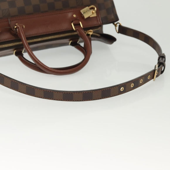 LOUIS VUITTON Damier Ebene Greenwich Hand Bag 2way N41337 LV Auth BA5559