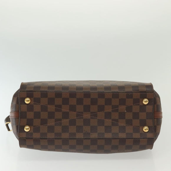 LOUIS VUITTON Damier Ebene Greenwich Hand Bag 2way N41337 LV Auth BA5559